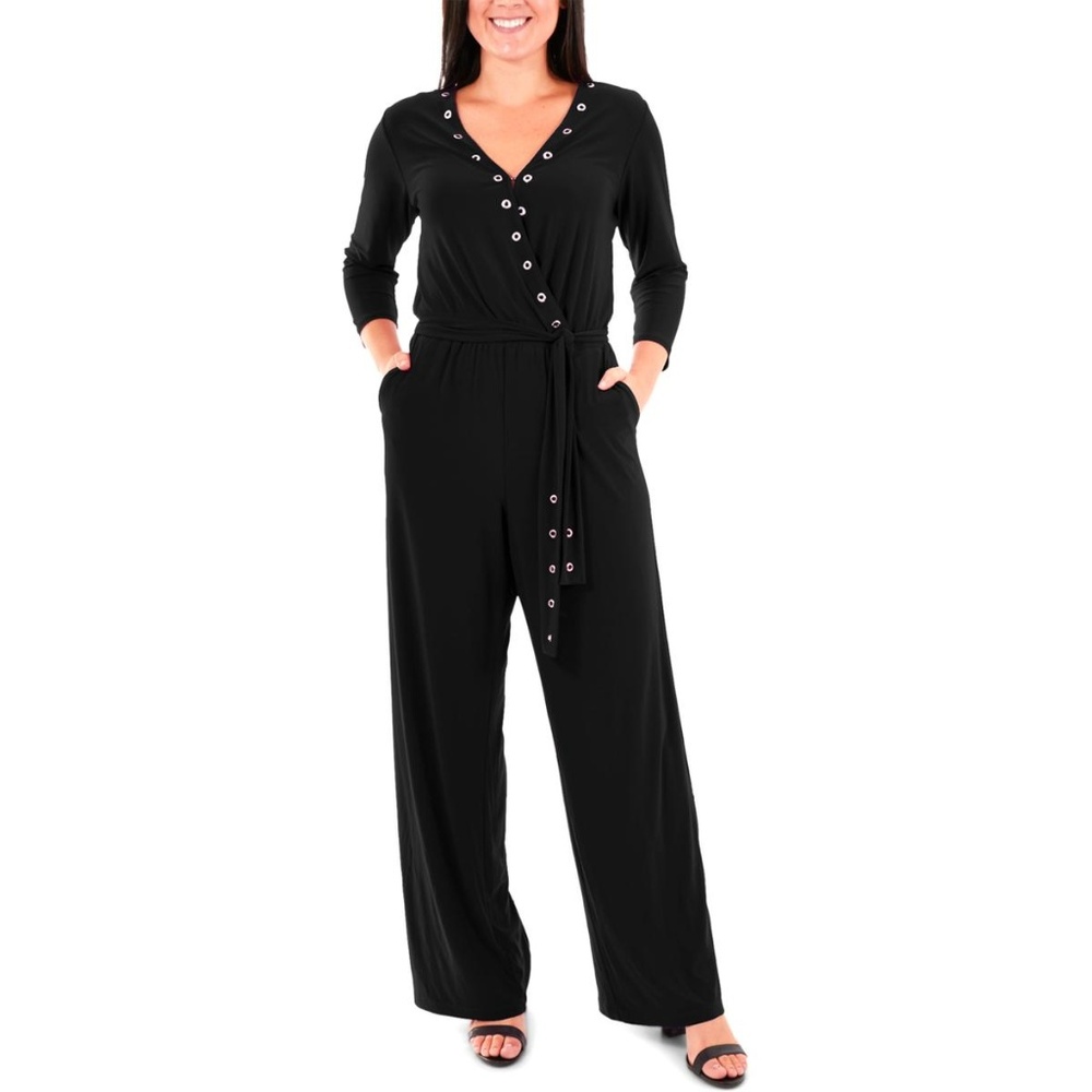 Host Pick!NY Collection Petite black jumpsuit, 1XP